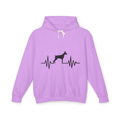My Heart Beats For Dobermans Unisex Lightweight Hoodie