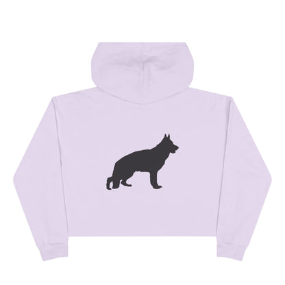 German Shepherd Silhouette Women's Crop Hoodie