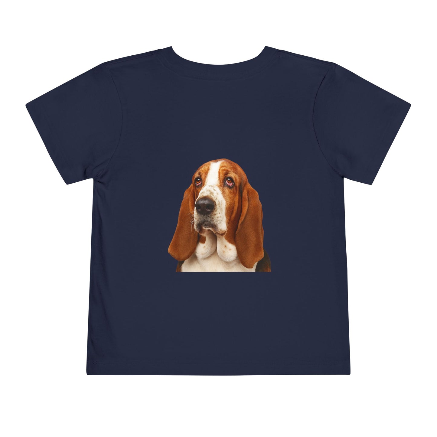 Basset Head Toddler Unisex Short Sleeve Crewneck Tee