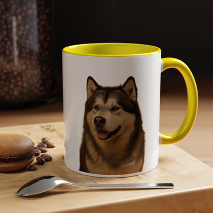 Malamute Head 2-Tone Coffee Mug