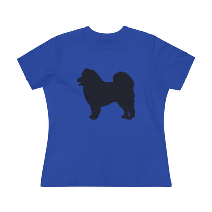 Samoyed Silhouette Women's Short Sleeve Crewneck Tee