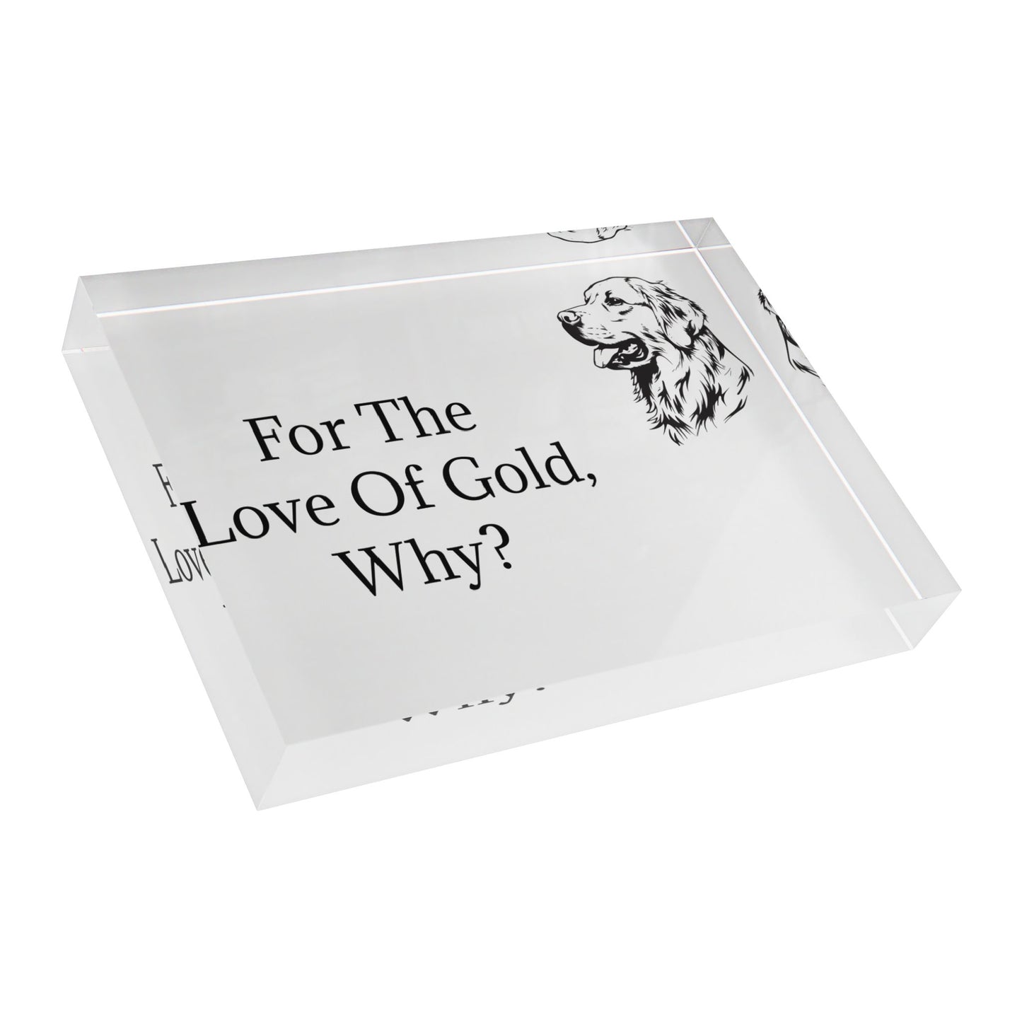 For The Love Of Gold Acrylic Photo Block