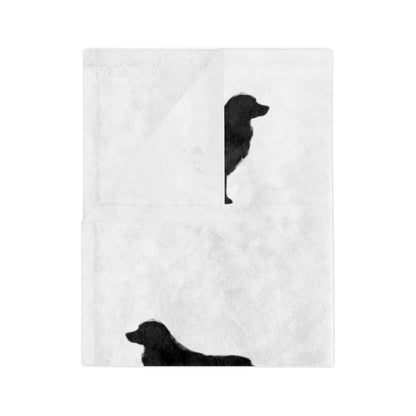 Aussie Silhouette Velveteen Microfiber Blanket