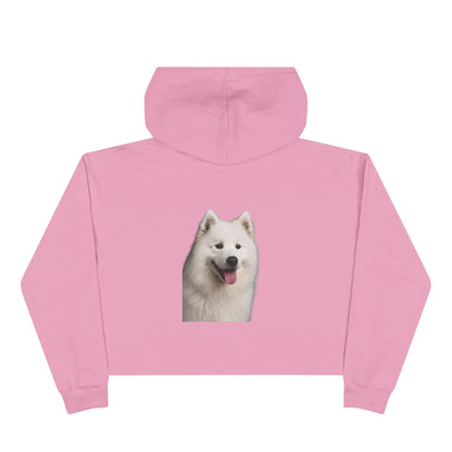 Samoyed Head Women's Crop Hoodie