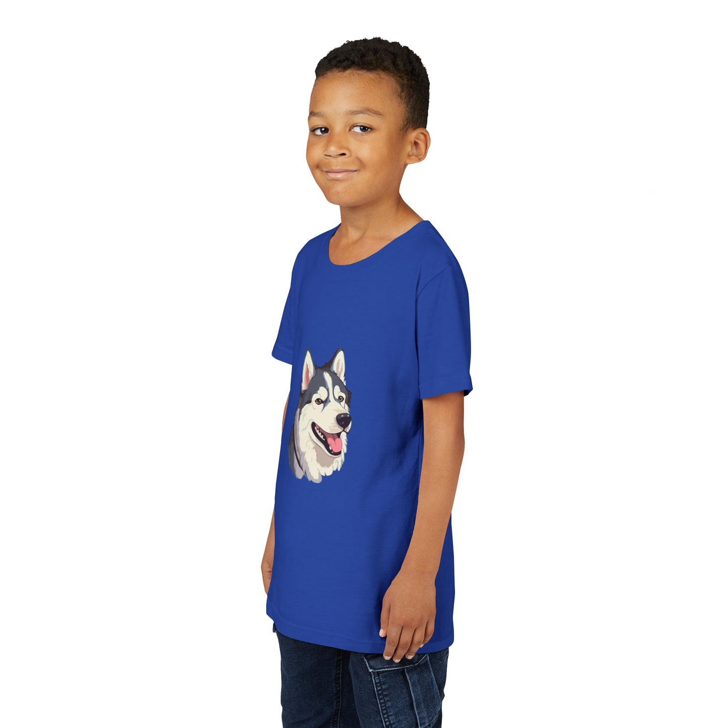 Malamute Head Youth Unisex Short Sleeve Crewneck Tee