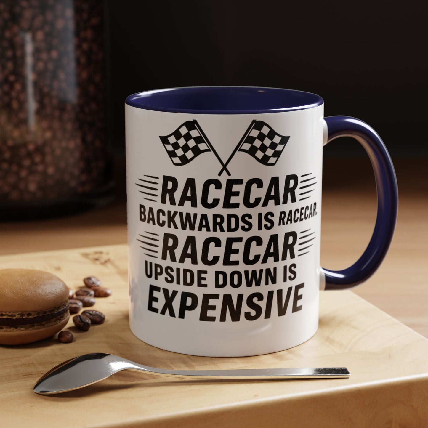 Racecar Backwards 2-Tone Coffee Mug