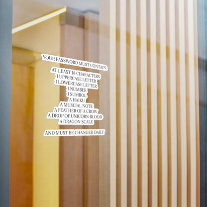 Password Vinyl Decal