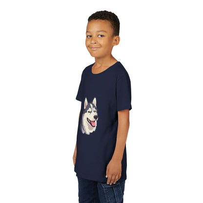 Malamute Head Youth Unisex Short Sleeve Crewneck Tee