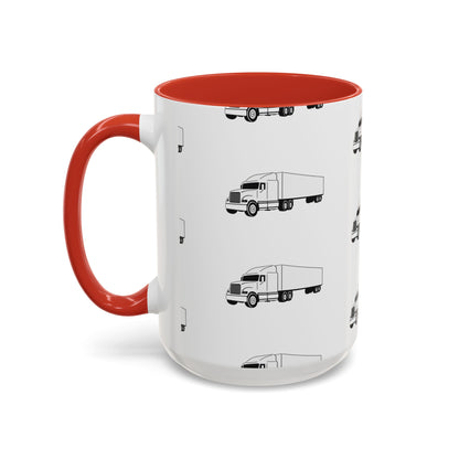 Semi Truck 2-Tone Coffee Mug