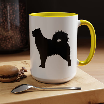 Malamute Silhouette 2-Tone Coffee Mug