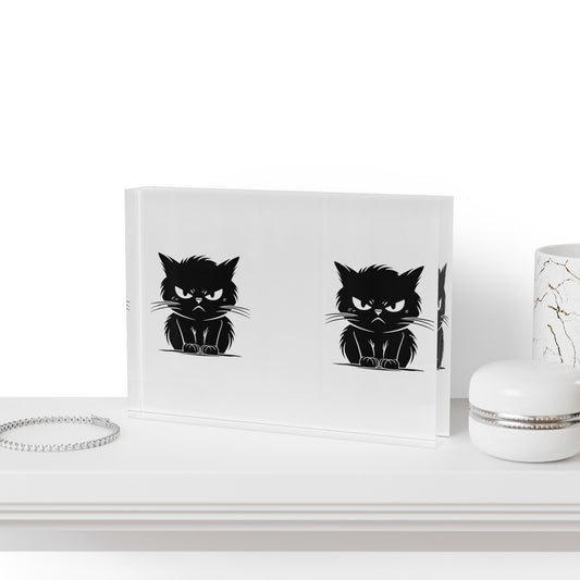 Angry Cat Acrylic Photo Block