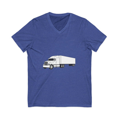 Semi Truck Unisex Short Sleeve V-Neck Tee