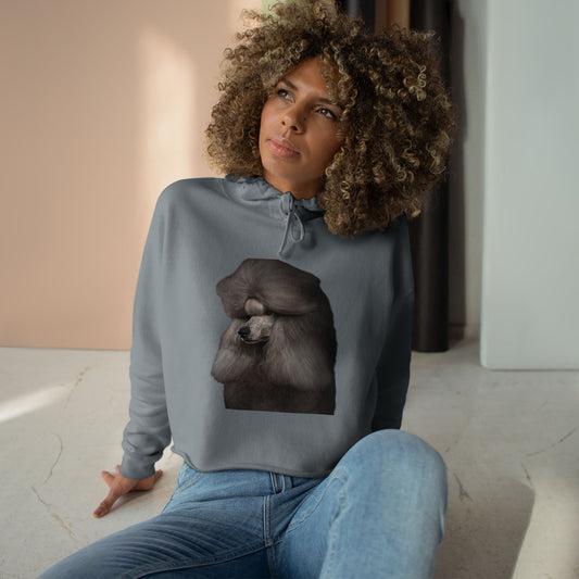 Poodle Head Women's Crop Hoodie