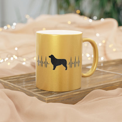 My Heart Beats For Aussies Metallic Coffee Mug