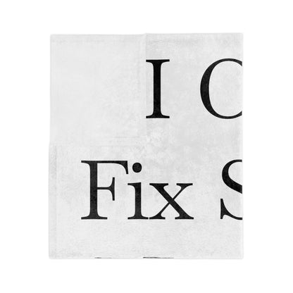 I Can't Fix Stupid Wheel Lift Tow Truck Velveteen Microfiber Blanket