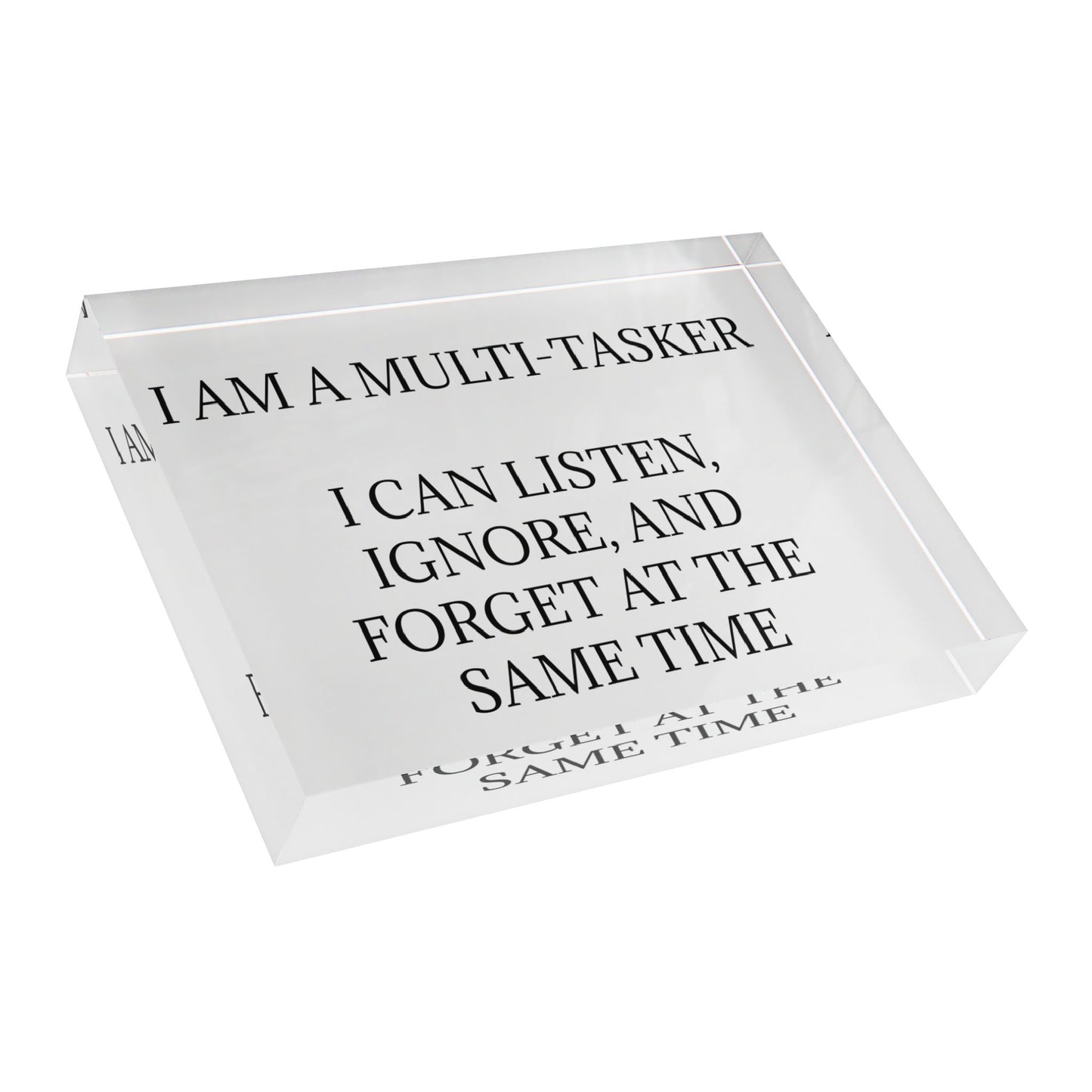 Multi-Tasker Acrylic Photo Block