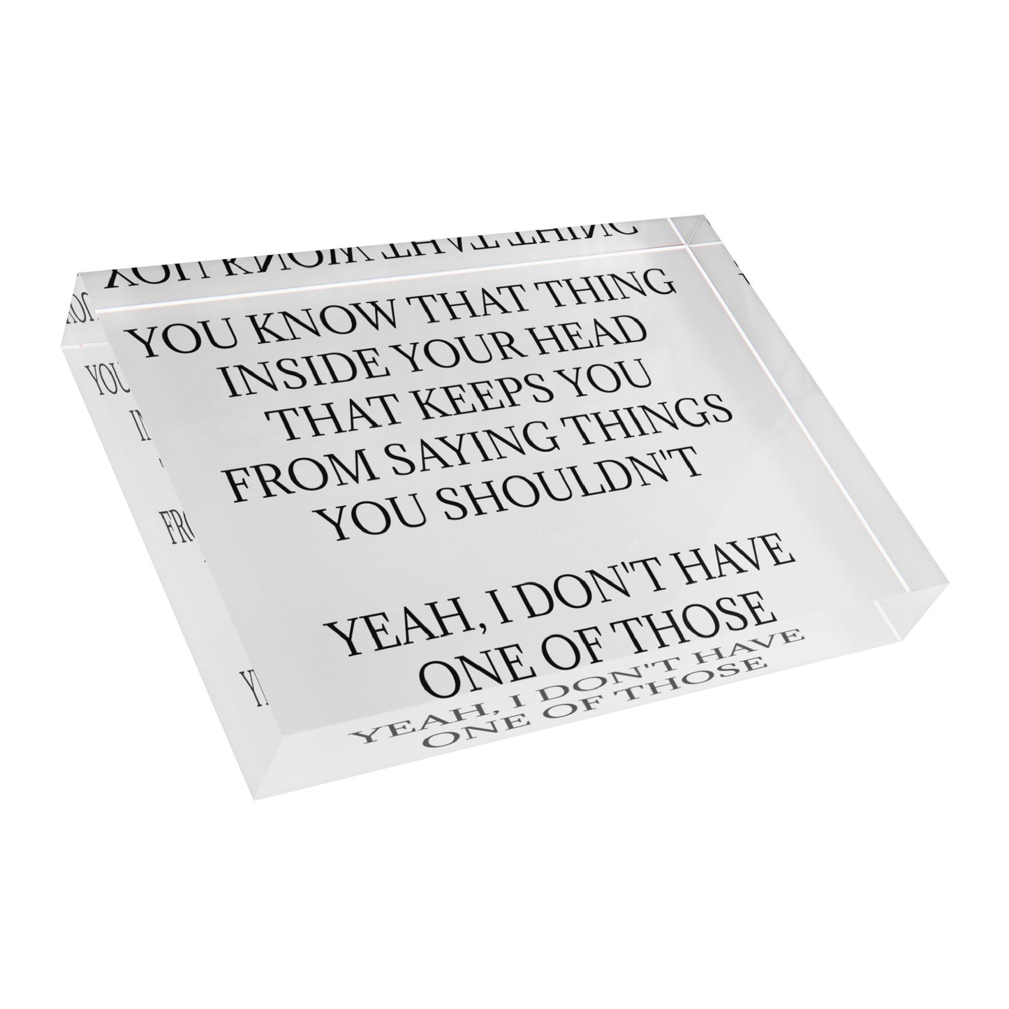 No Filter Acrylic Photo Block