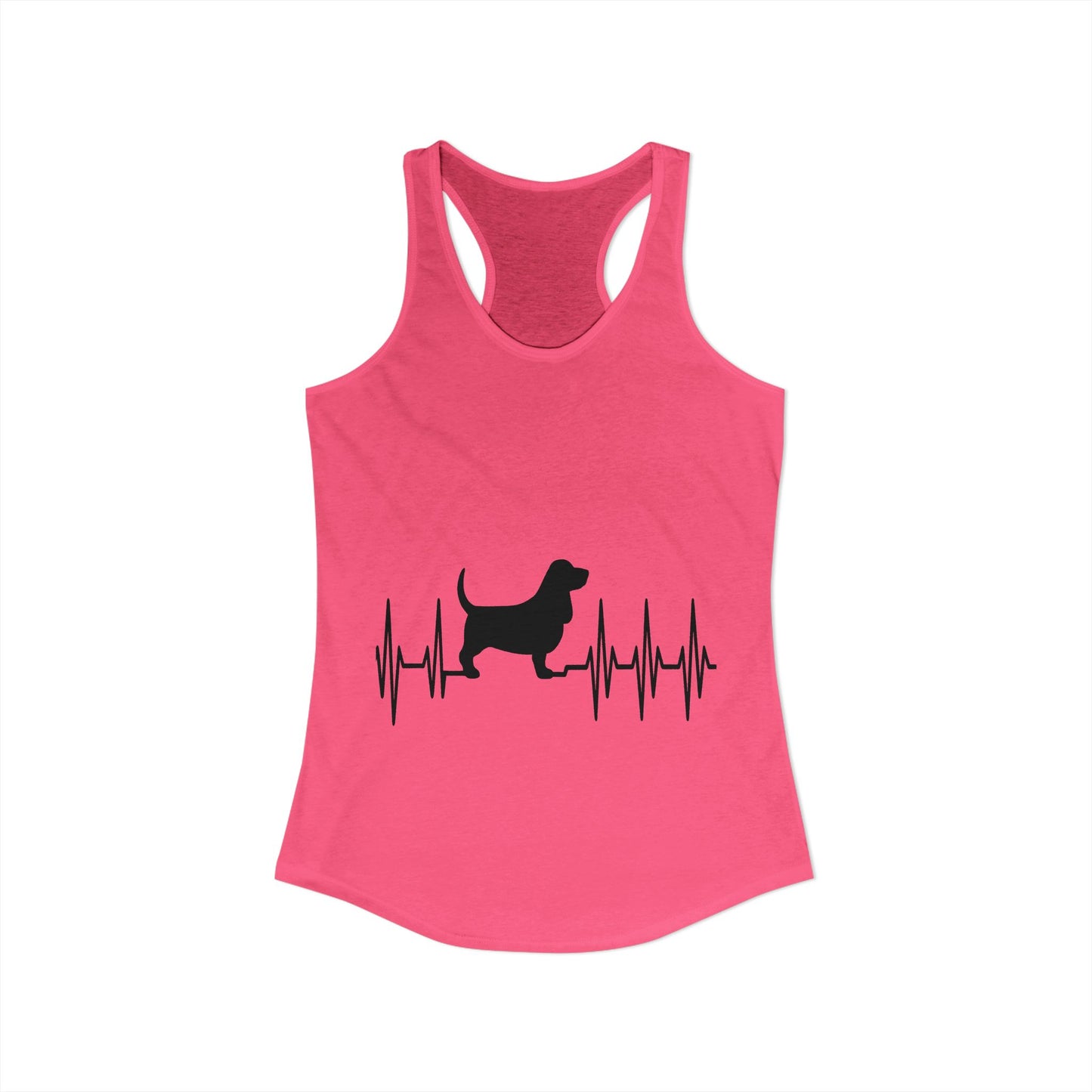 My Heart Beats For Bassets Women's Racerback Tank