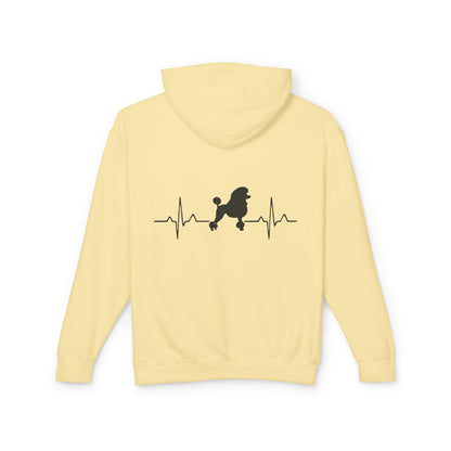 My Heart Beats For Poodles Unisex Lightweight Hoodie