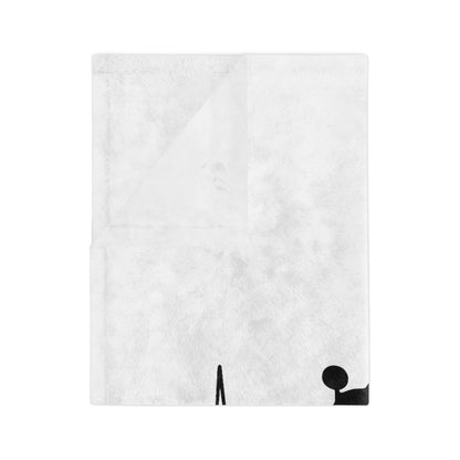 My Heart Beats For Poodles Velveteen Microfiber Blanket