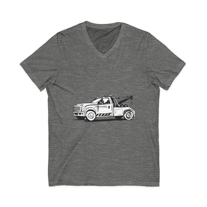 Wheel Lift Tow Truck Unisex Short Sleeve V-Neck Tee
