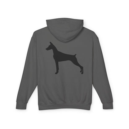 Doberman Silhouette Unisex Lightweight Hoodie