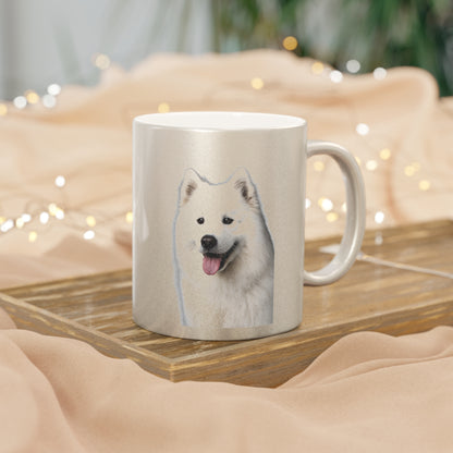 Samoyed Head Metallic Coffee Mug