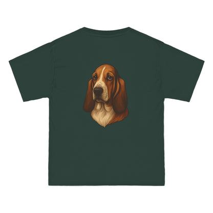 Basset Hound Head Men's Short-Sleeve Crewneck Tee