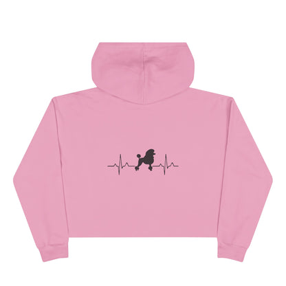 My Heart Beats For Poodles Women's Crop Hoodie