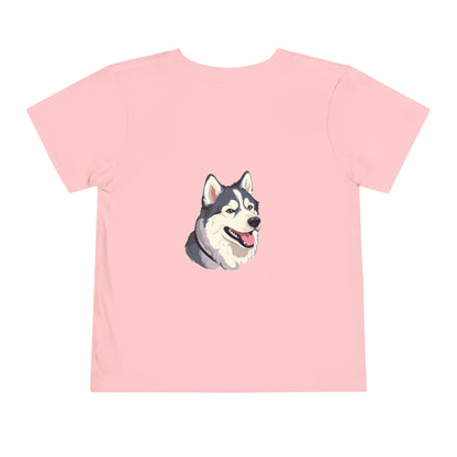 Malamute Head Toddler Unisex Short Sleeve Crewneck Tee