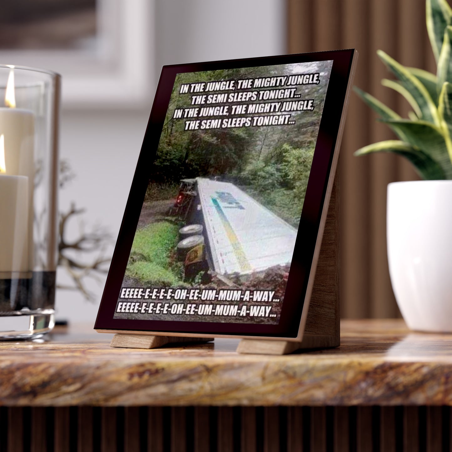 Semi Sleeps Ceramic Photo Tile