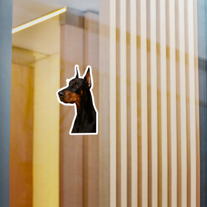 Doberman Head Vinyl Decal