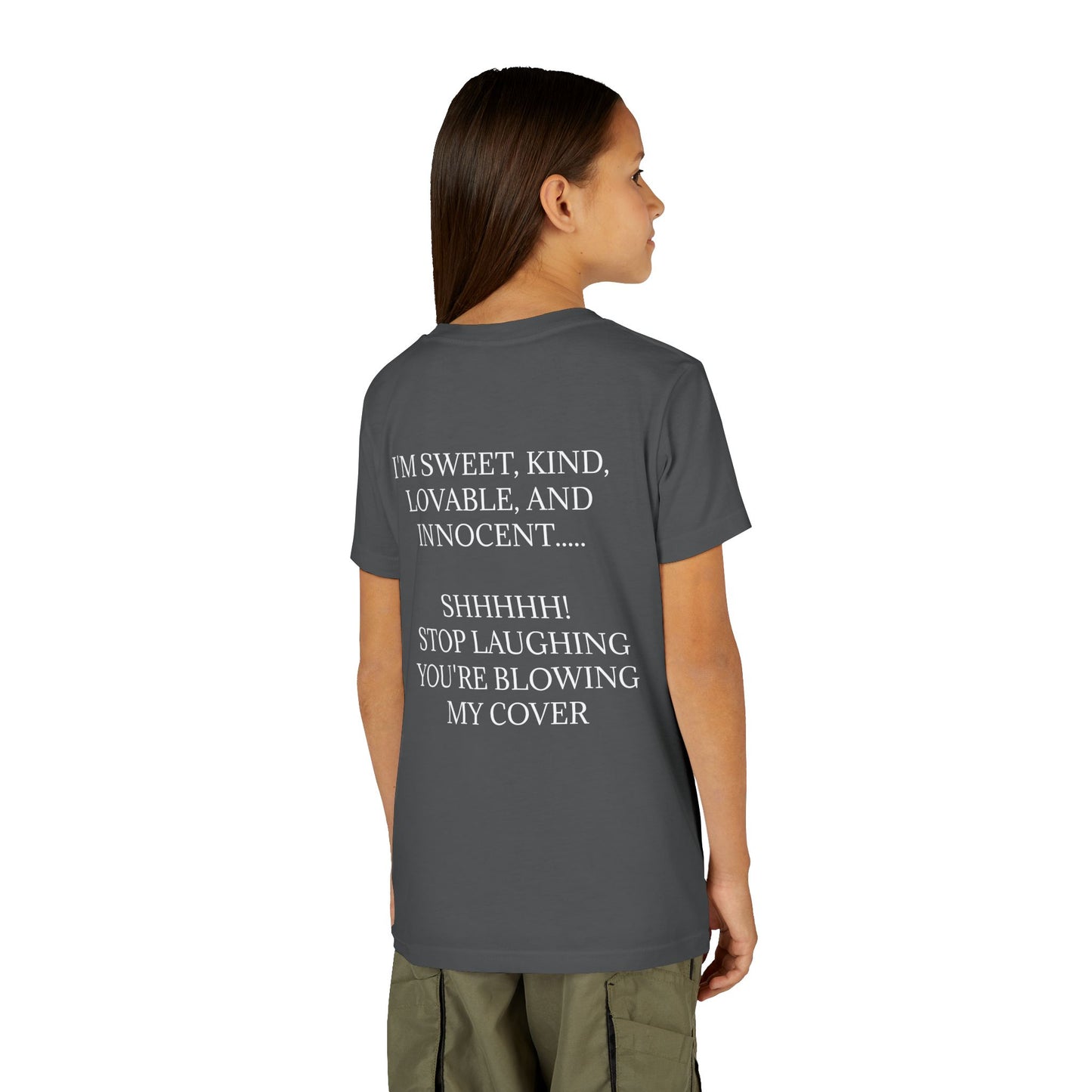 Blowing My Cover Youth Unisex Short Sleeve Crewneck Tee