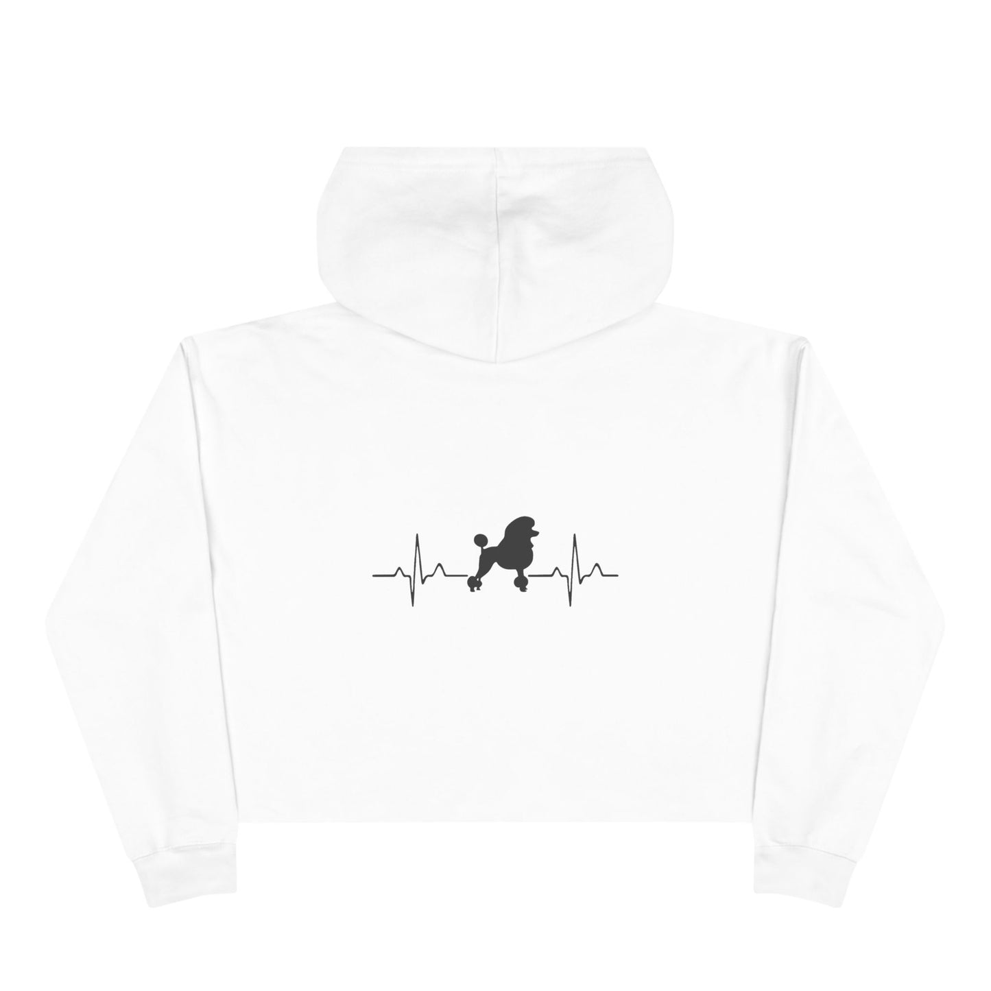 My Heart Beats For Poodles Women's Crop Hoodie