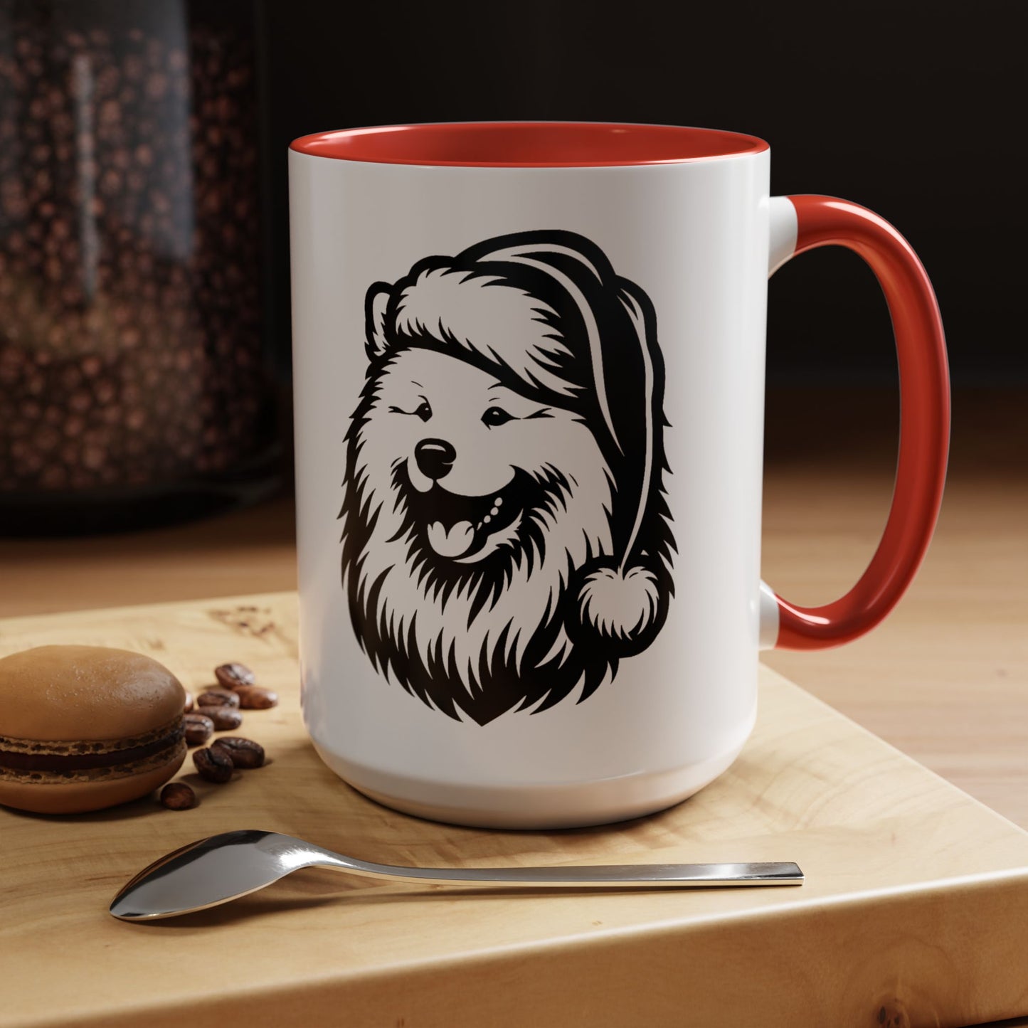 Santa Paws Samoyed 2-Tone Coffee Mug