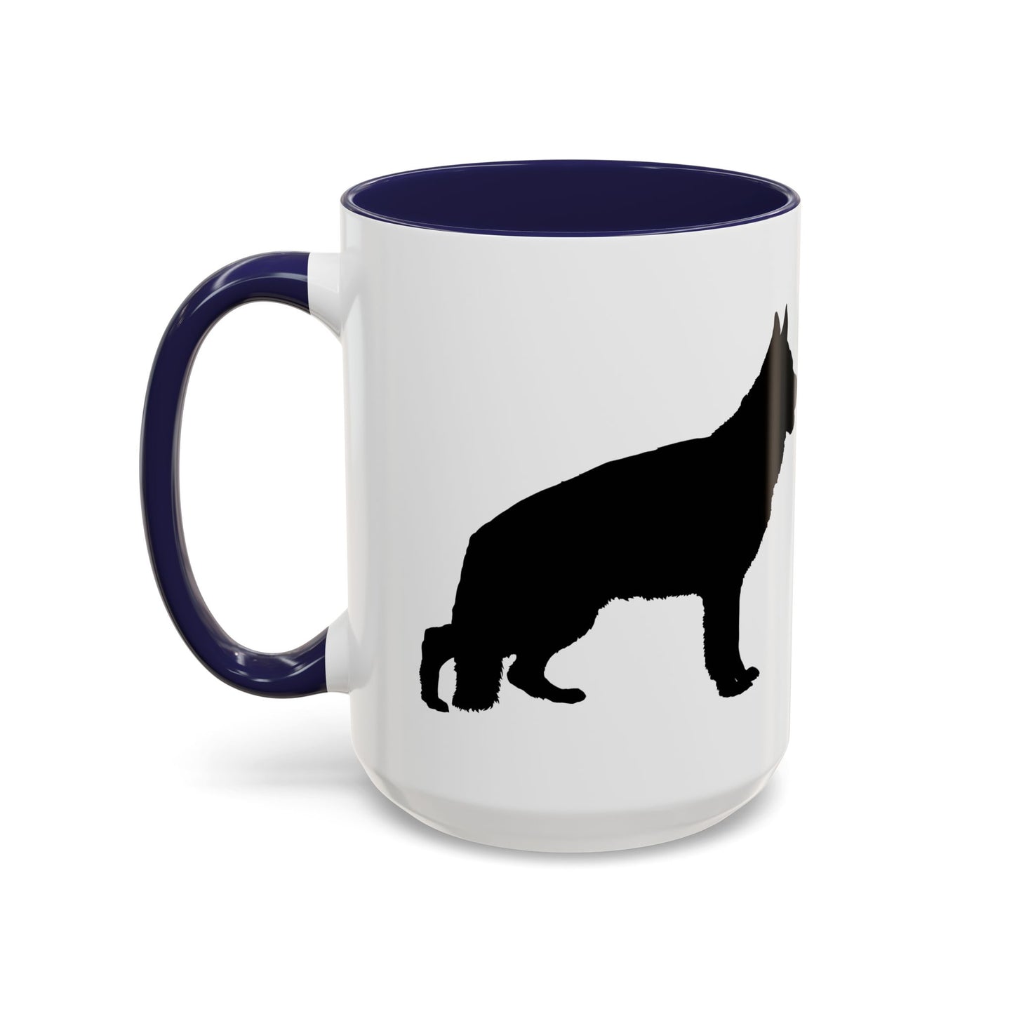 German Shepherd Silhouette 2-Tone Coffee Mug