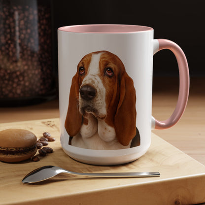 Basset Head 2-Tone Coffee Mug