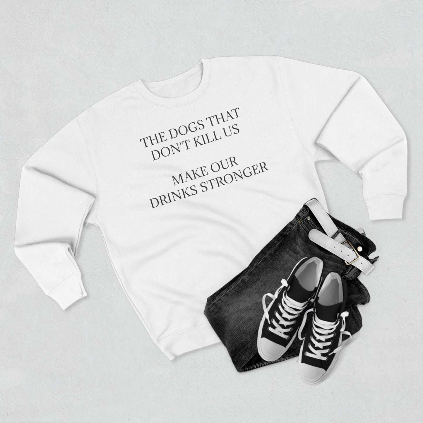 Drinks Stronger Unisex Crewneck Sweatshirt