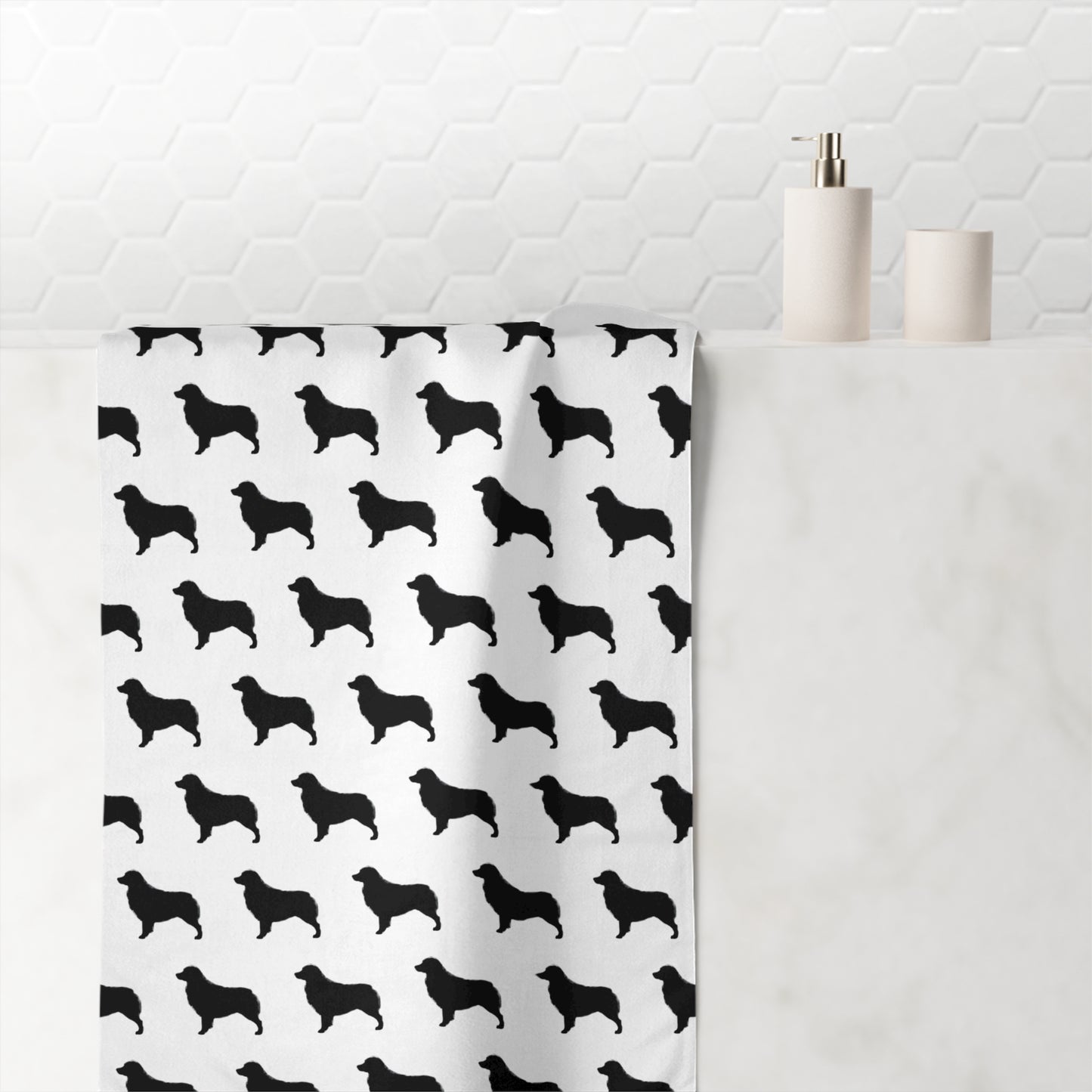 Aussie Silhouette Mink-Cotton  Beach Towel