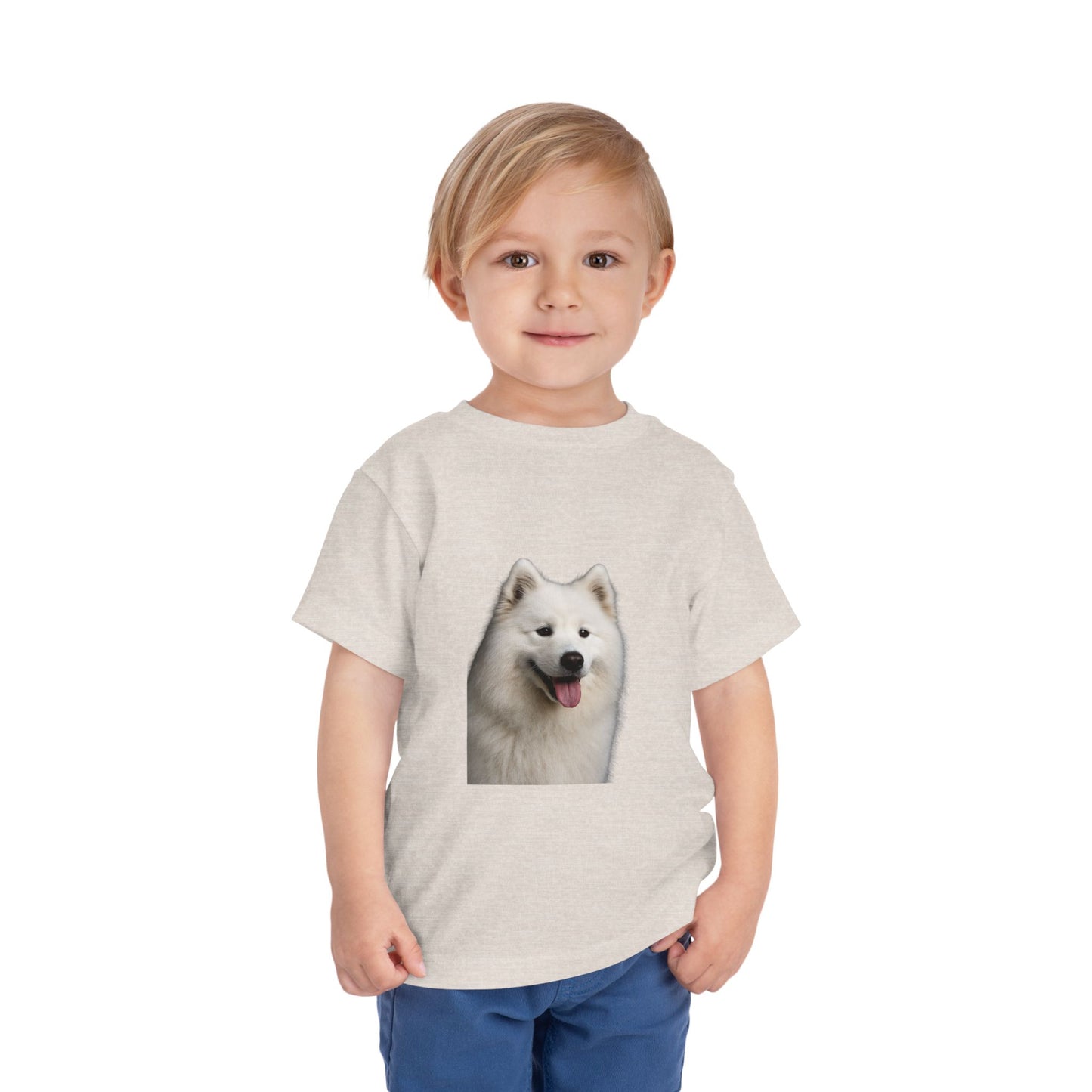 Samoyed Head Toddler Unisex Short Sleeve Crewneck Tee
