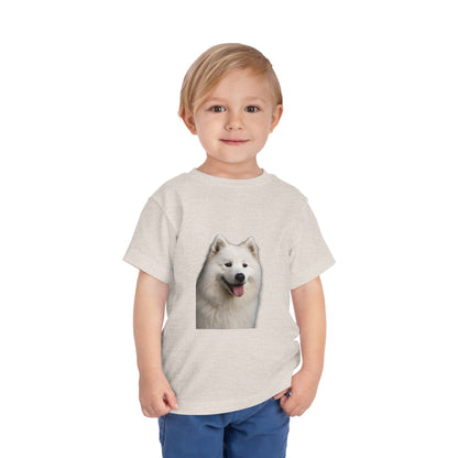 Samoyed Head Toddler Unisex Short Sleeve Crewneck Tee