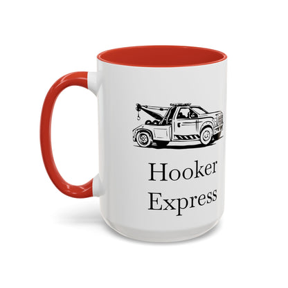 H**ker Express Wheel Lift Tow Truck 2-Tone Coffee Mug