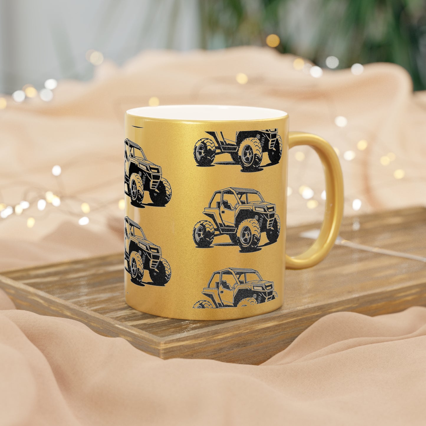 Off The Beaten Path Side By Side Metallic Coffee Mug