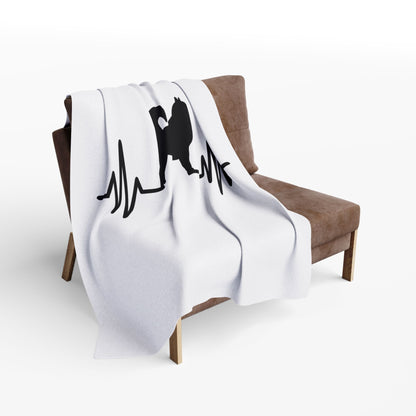 My Heart Beats For Malamutes Arctic Fleece Blanket
