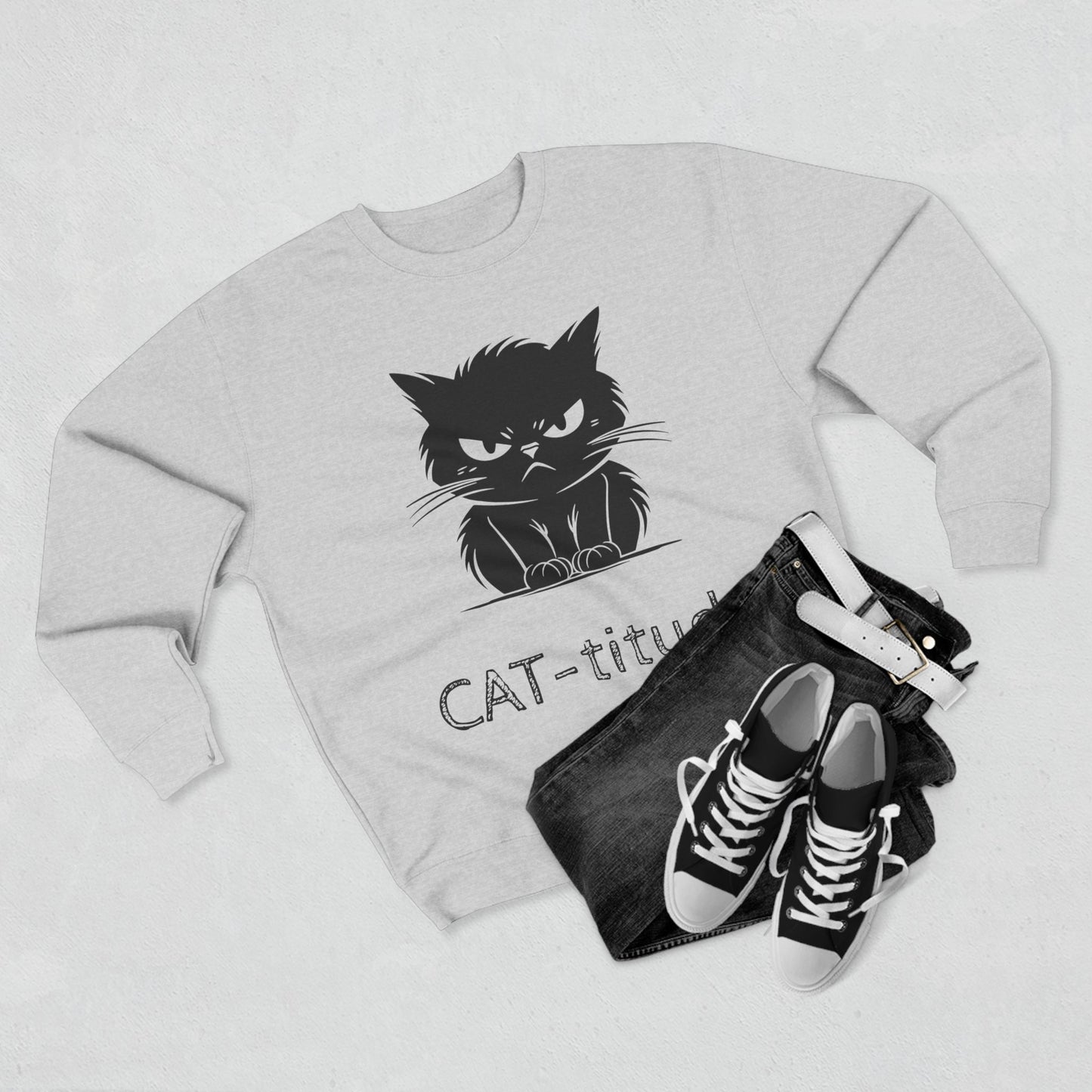 CAT-titude Unisex Crewneck Sweatshirt