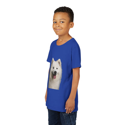 Samoyed Head Youth Unisex Short Sleeve Crewneck Tee