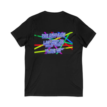 Glow Sticks Unisex Short Sleeve V-Neck Tee