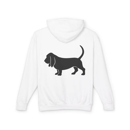 Basset Hound Silhouette Unisex Lightweight Hoodie