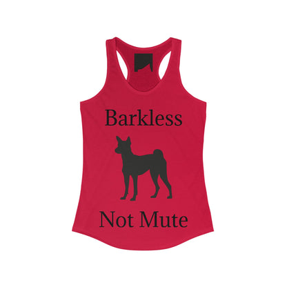 Barkless Not Mute Women's Racerback Tank