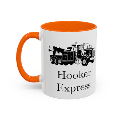 H**ker Express Heavy Tow Truck 2-Tone Coffee Mug